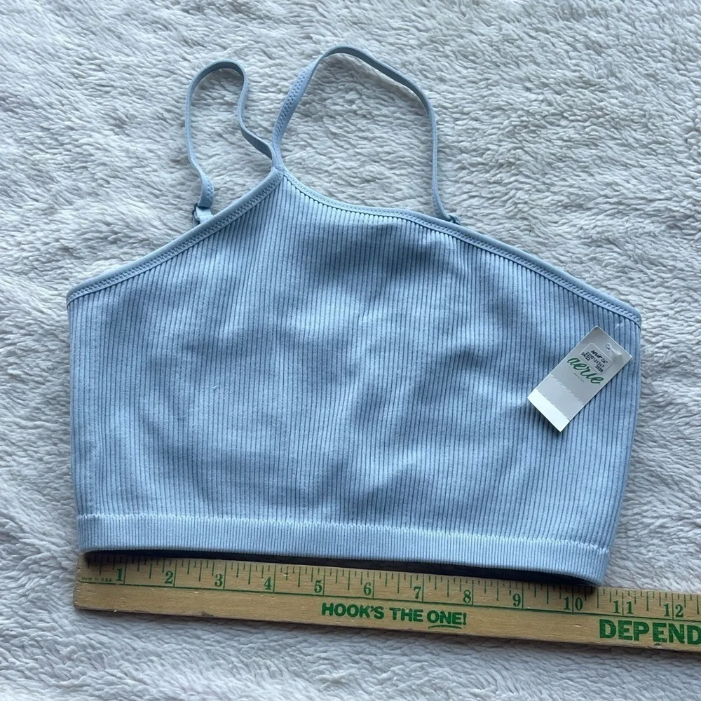 Aerie NWT one shoulder ribbed bralette sports bra comfort leisure